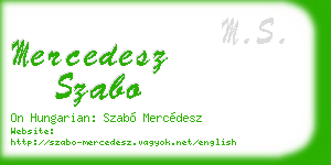 mercedesz szabo business card